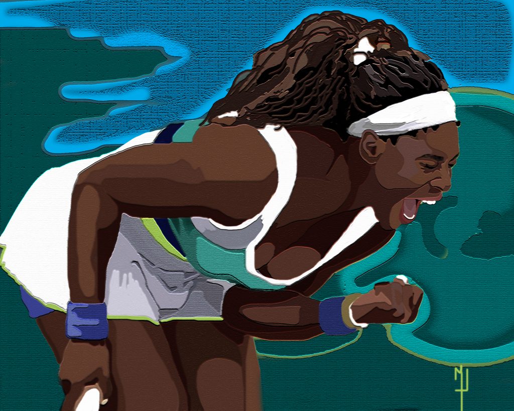 Mel Davis - Mellow Arts Gallery - Come On - Serena Williams